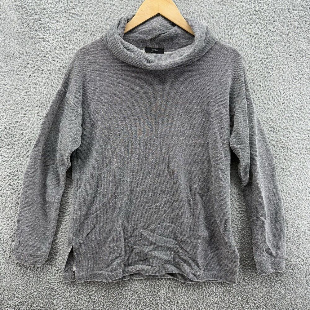 J.Crew Mens Small Gray Casual City Designer Boho Turtleneck Long‎ Sleeve Sweater